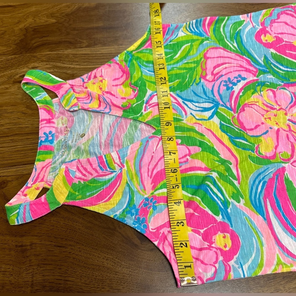 Lilly Pulitzer V-Neck Tank Floral Tropical Design & Colors Women’s Size Small - Picture 5 of 10